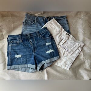 Lot of size 13/12 juniors stretchy denim shorts ~Hollister